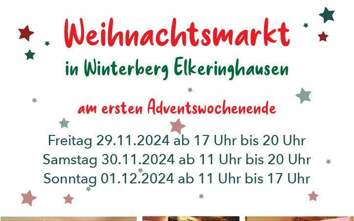 Plakat für den Weihnachtsmarkt in Elkeringhausen