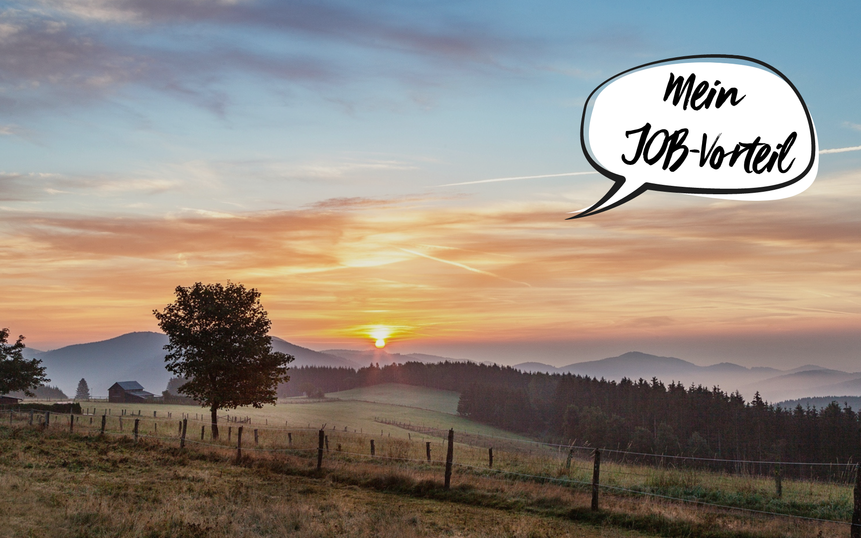 Symbolbild mit Landschaft und dem Hinweis Mein Jobvorteil